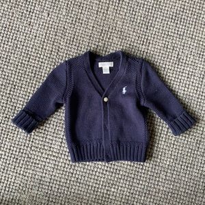 LIKE NEW - Ralph Lauren Navy Cardigan (6mo)
